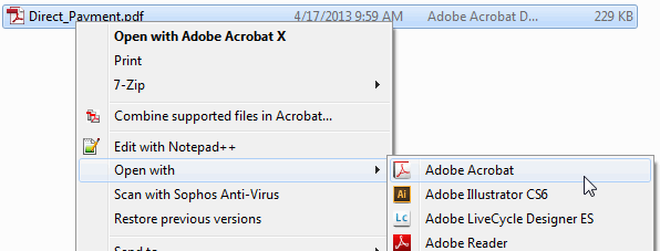 default file location adobe acrobat on mac