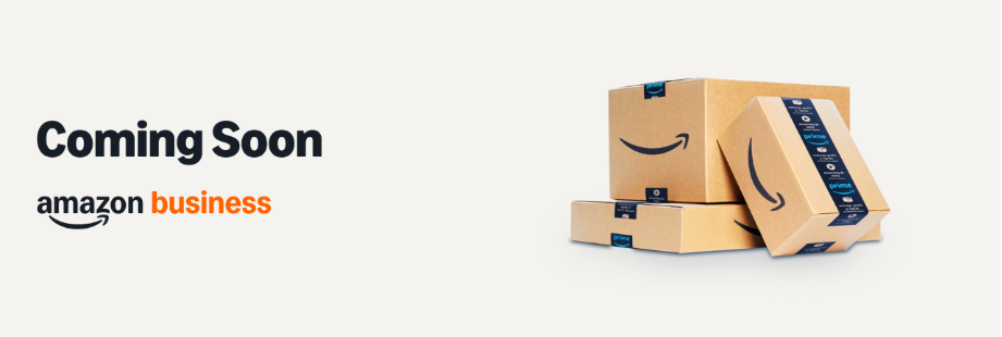 Coming Soon Amazon Business - image with 3 packages